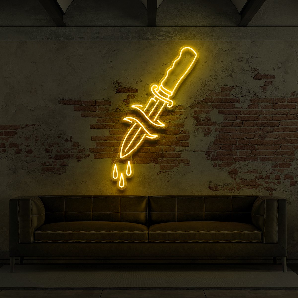 Dripping Dagger Neon Sign