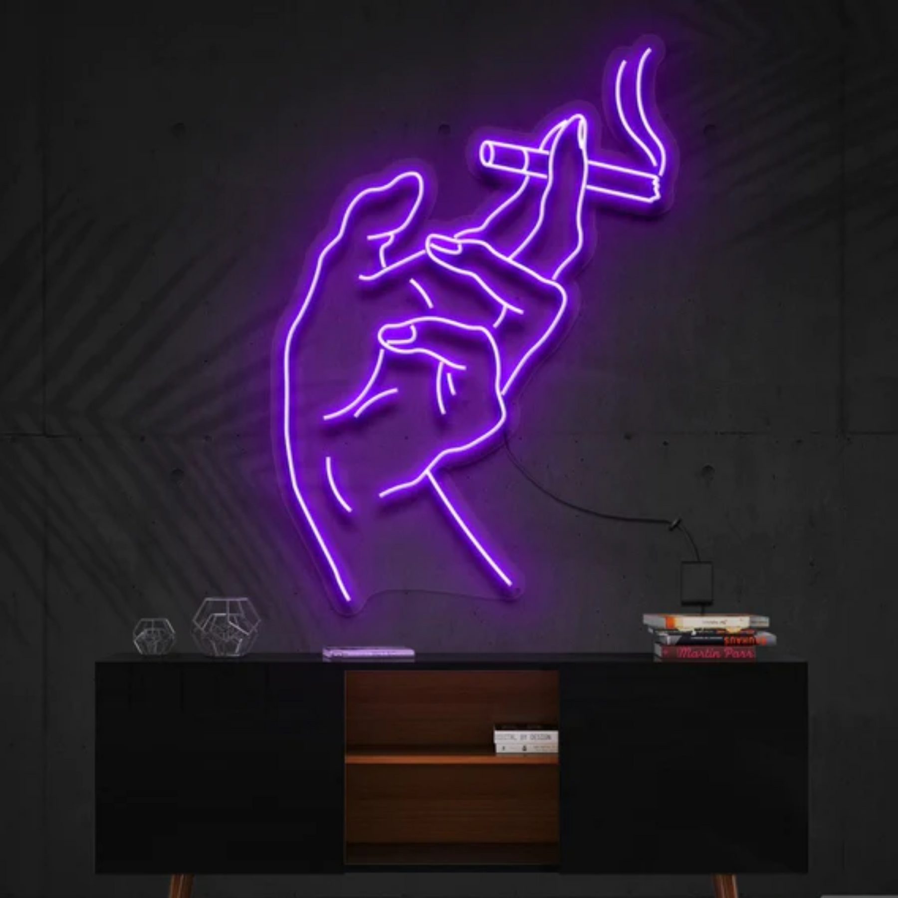 Smoker's Hand Neon Sign