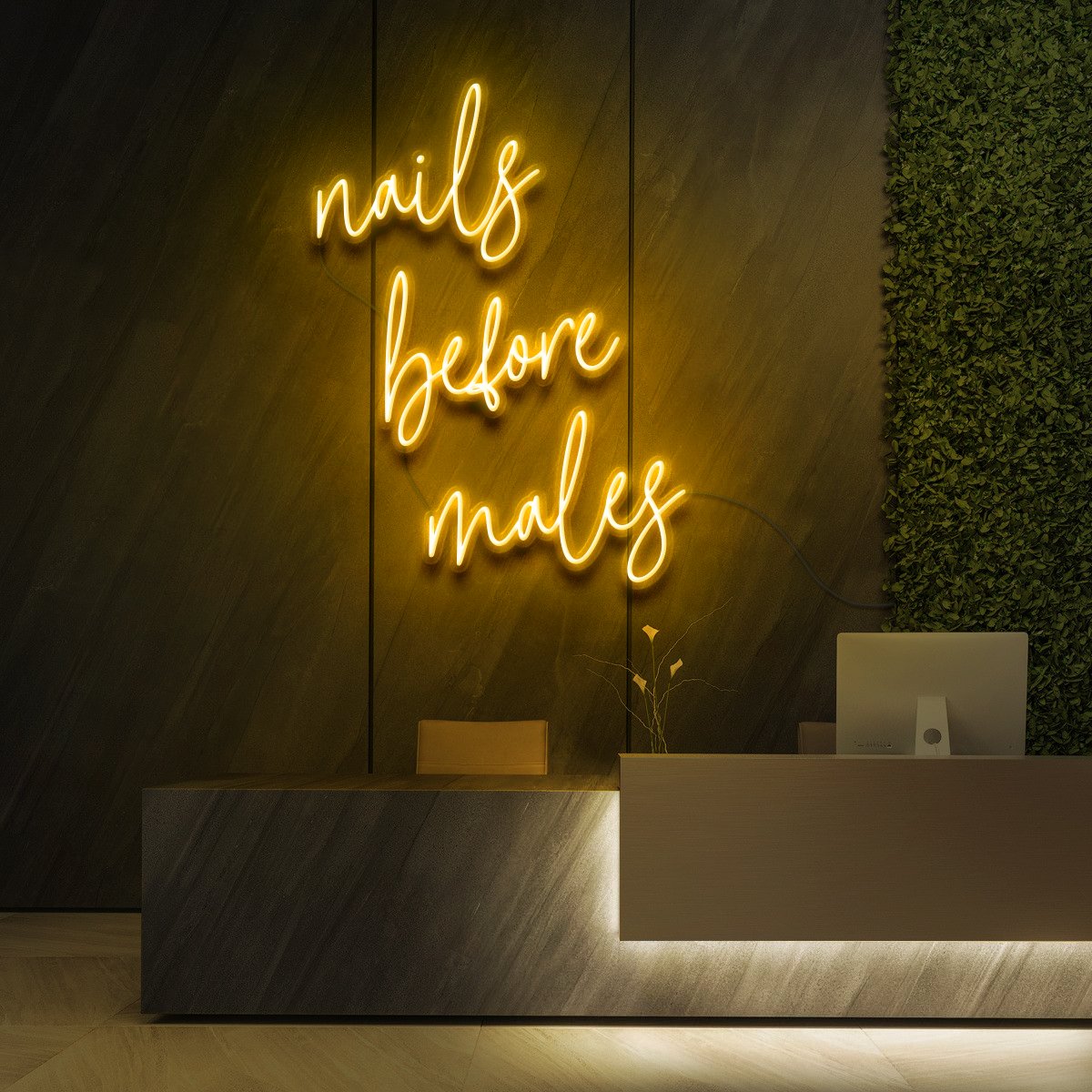 Nails Before Males Neon Sign