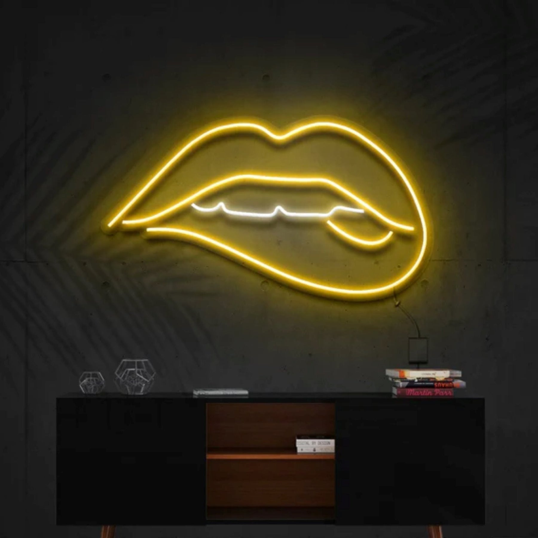 Lips Biting Neon Sign