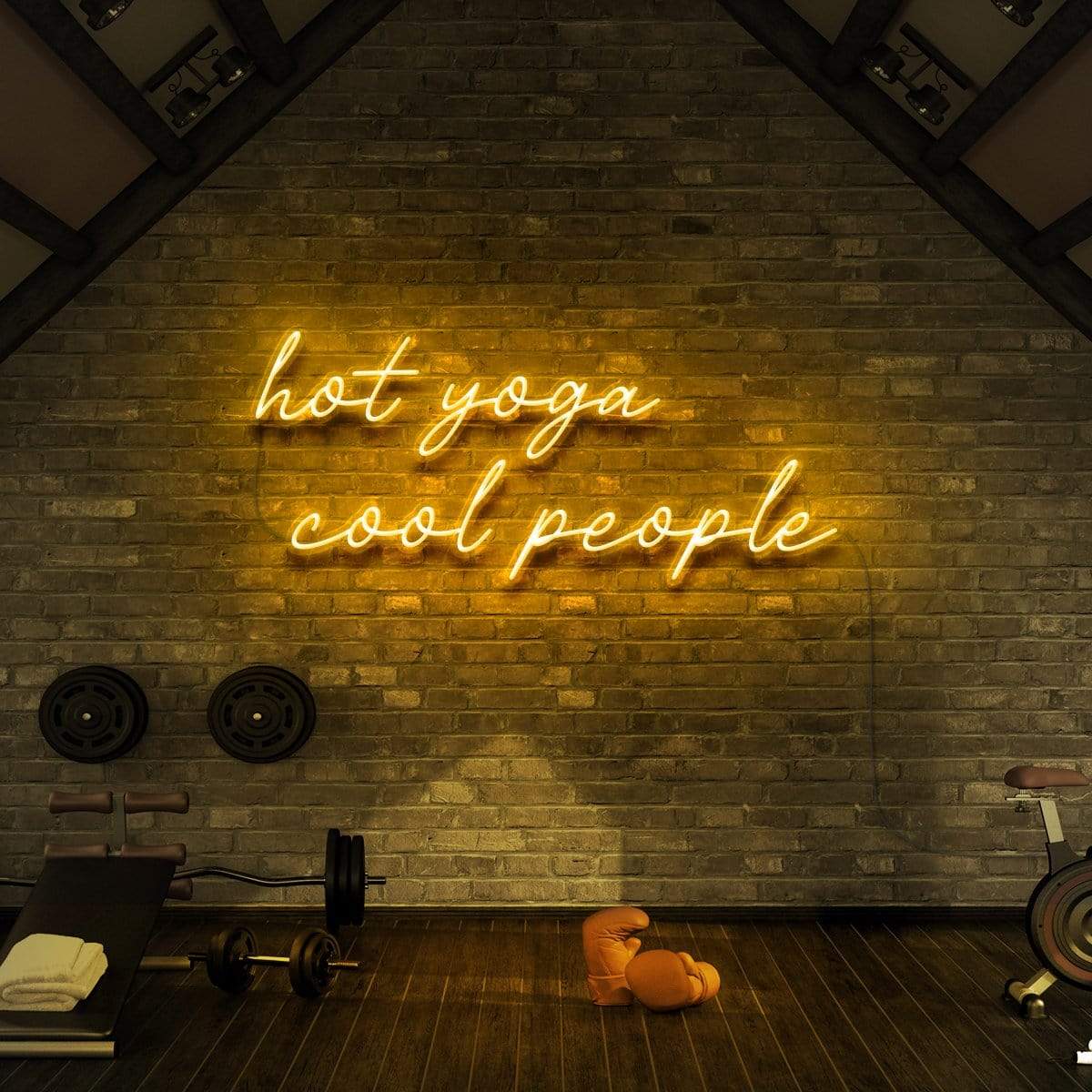 Hot Yoga Cool People Neon Sign