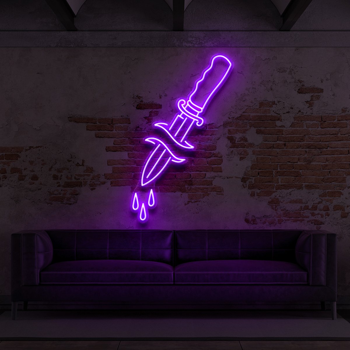 Dripping Dagger Neon Sign