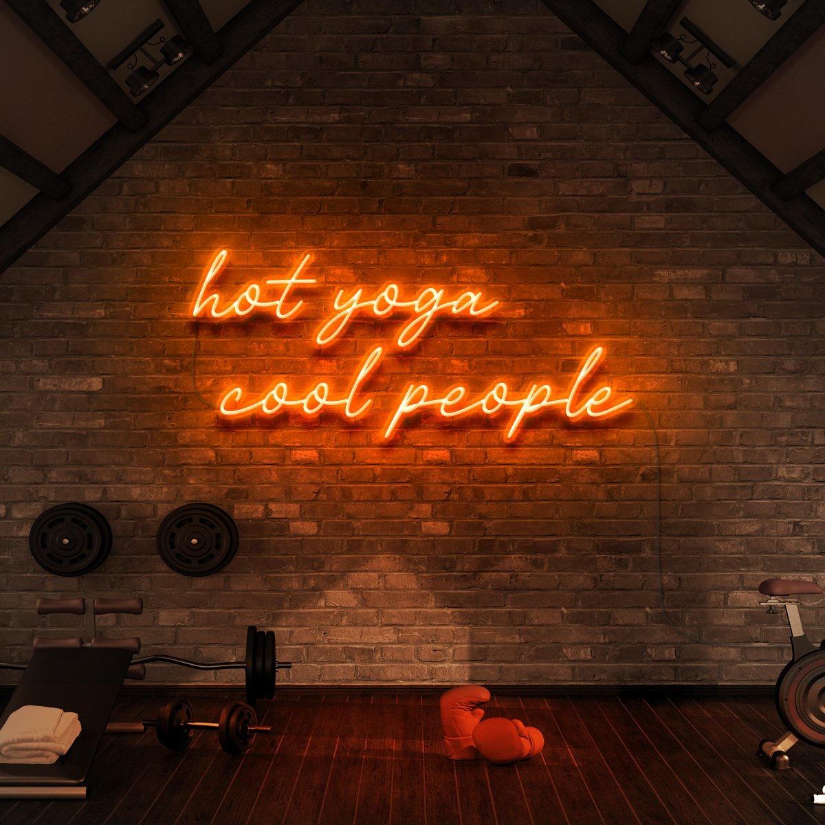 Hot Yoga Cool People Neon Sign