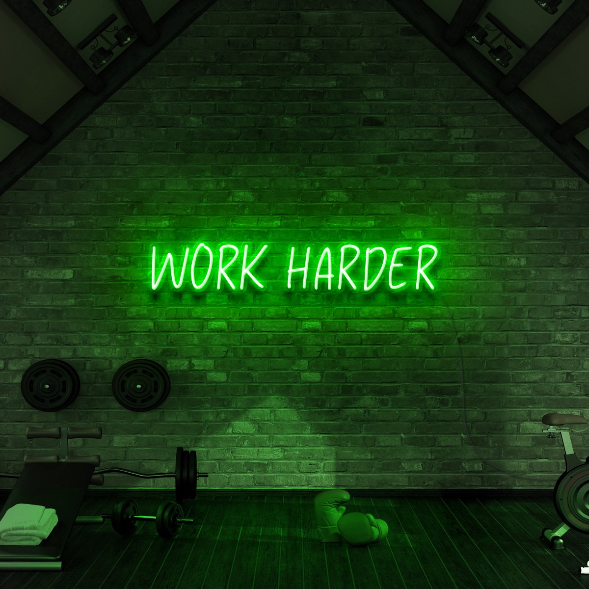 Work Harder Neon Sign