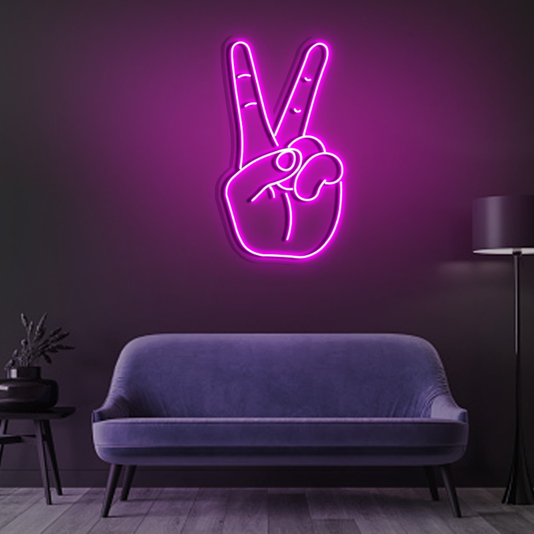 Peace Sign Neon Sign