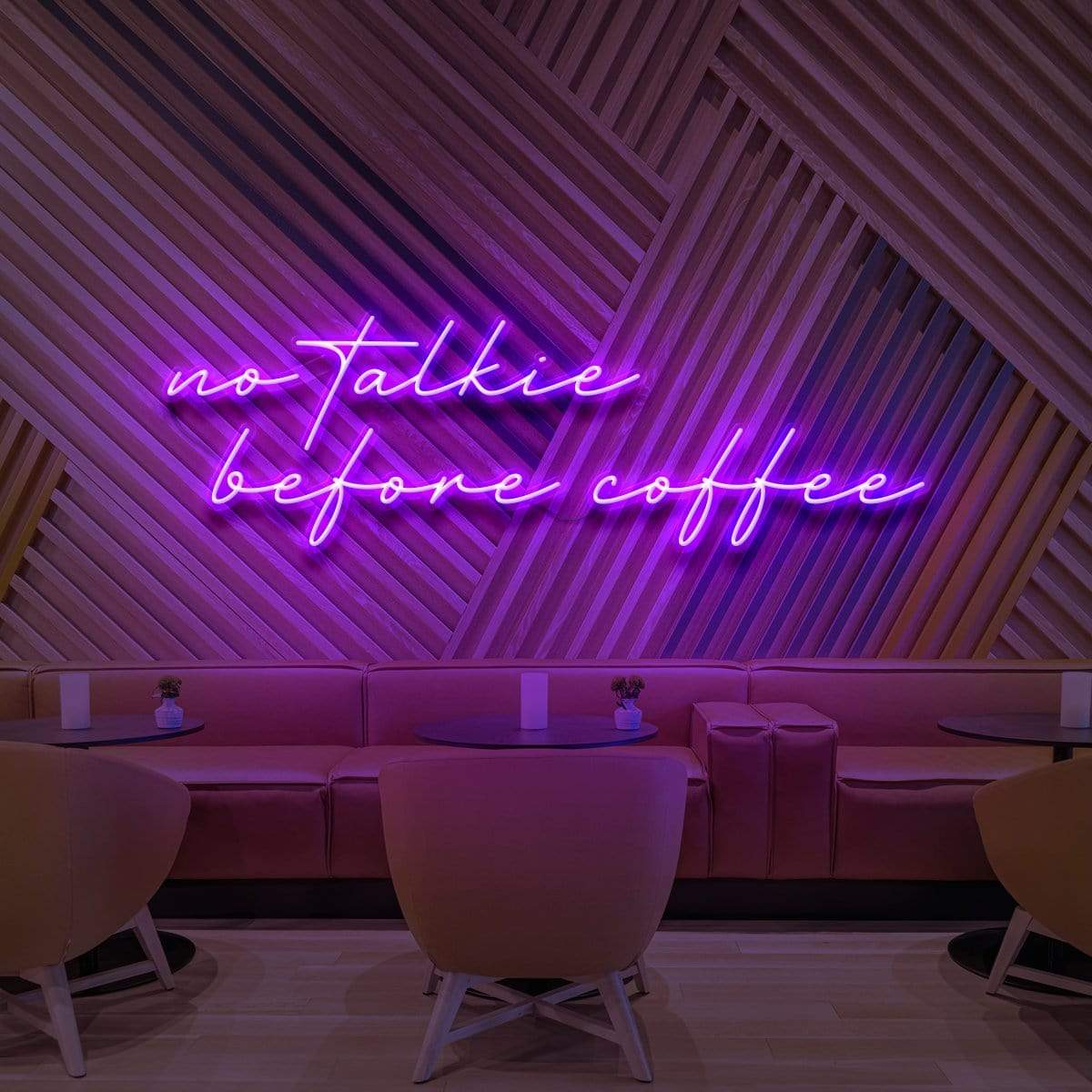 No Talkie Before Coffee Neon Sign