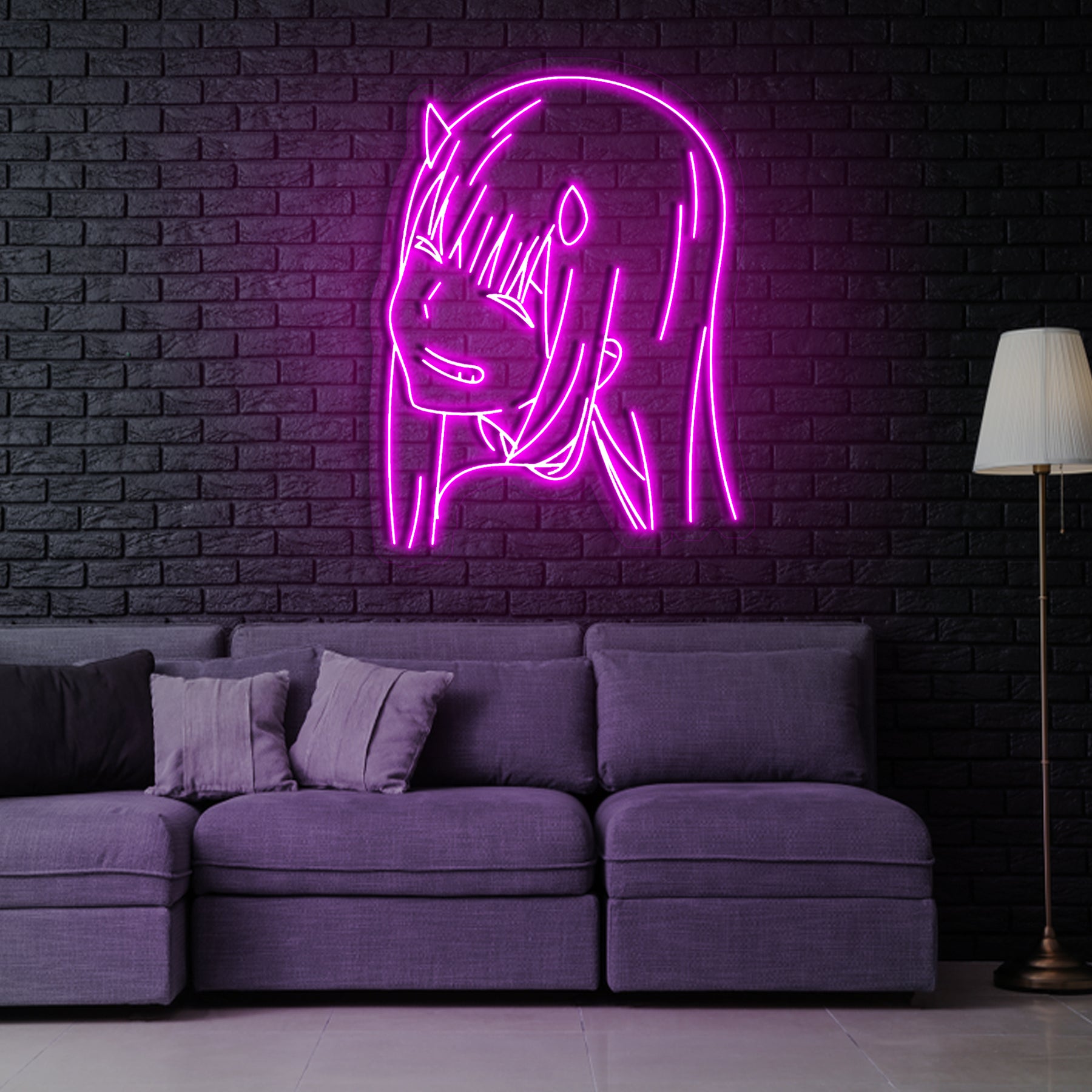 Kawaii Anime Face Neon Sign