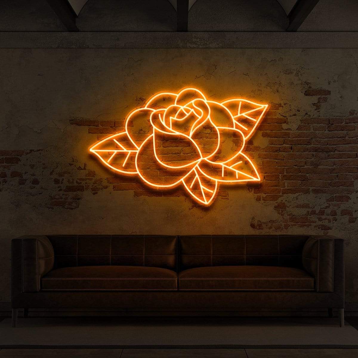 Old School Rose Neon Sign