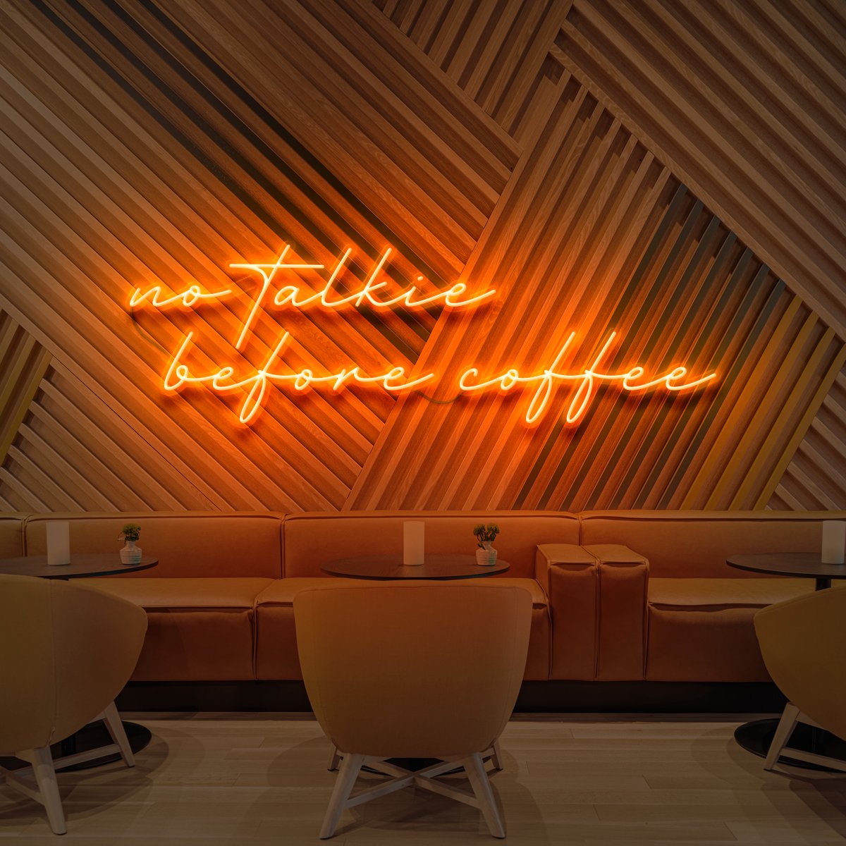 No Talkie Before Coffee Neon Sign