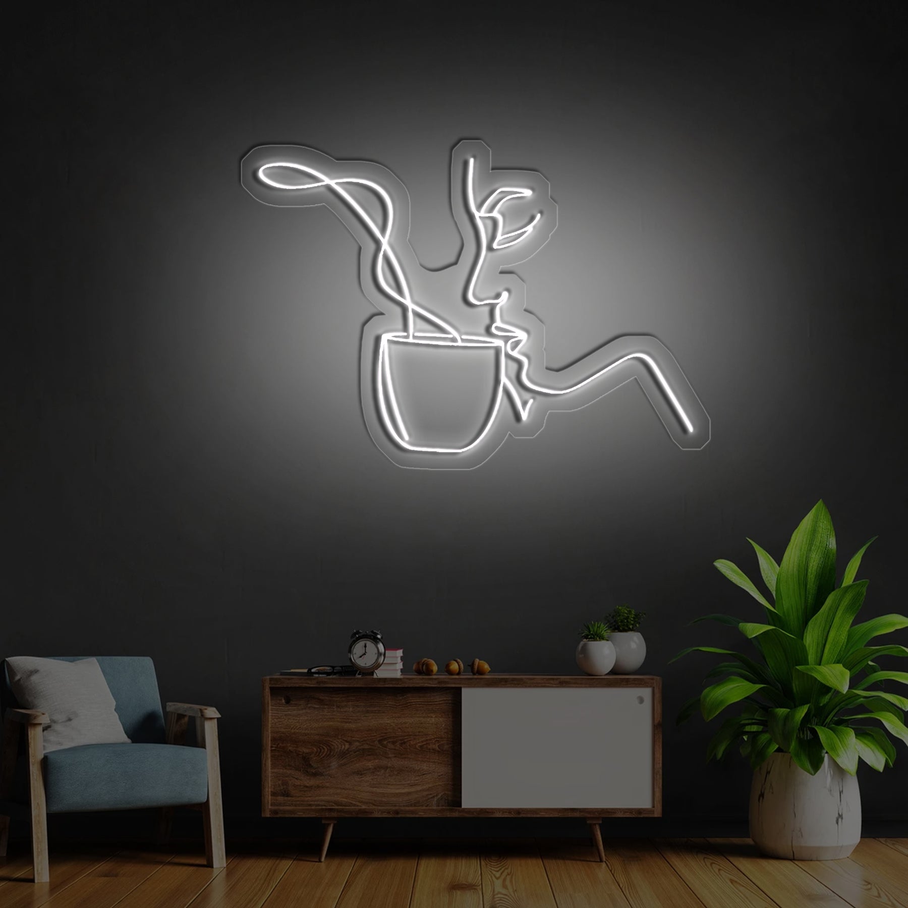 Sipping Tea Neon Sign