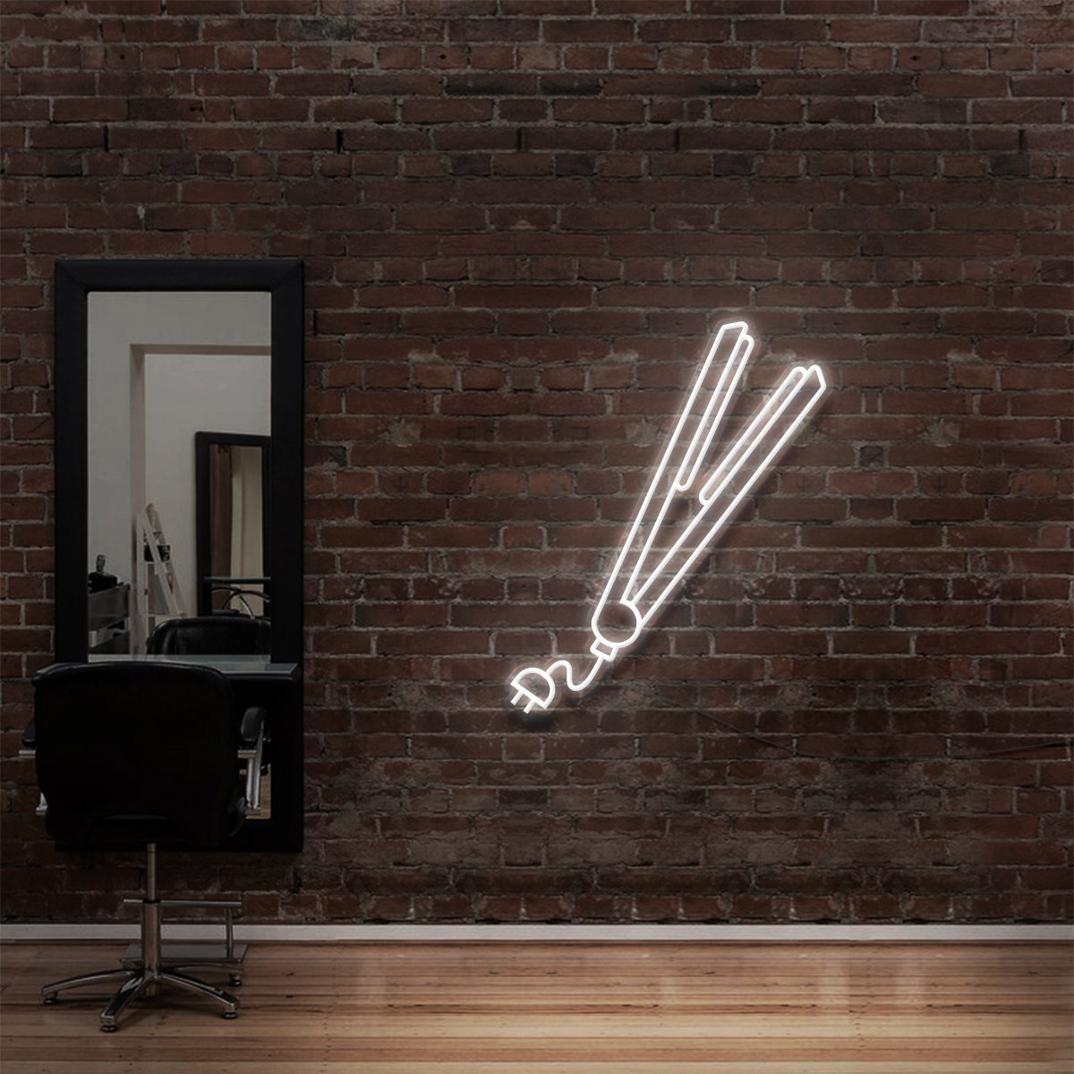 Hair Straightener Neon Sign