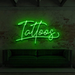 Tattoos Cursive Neon Sign