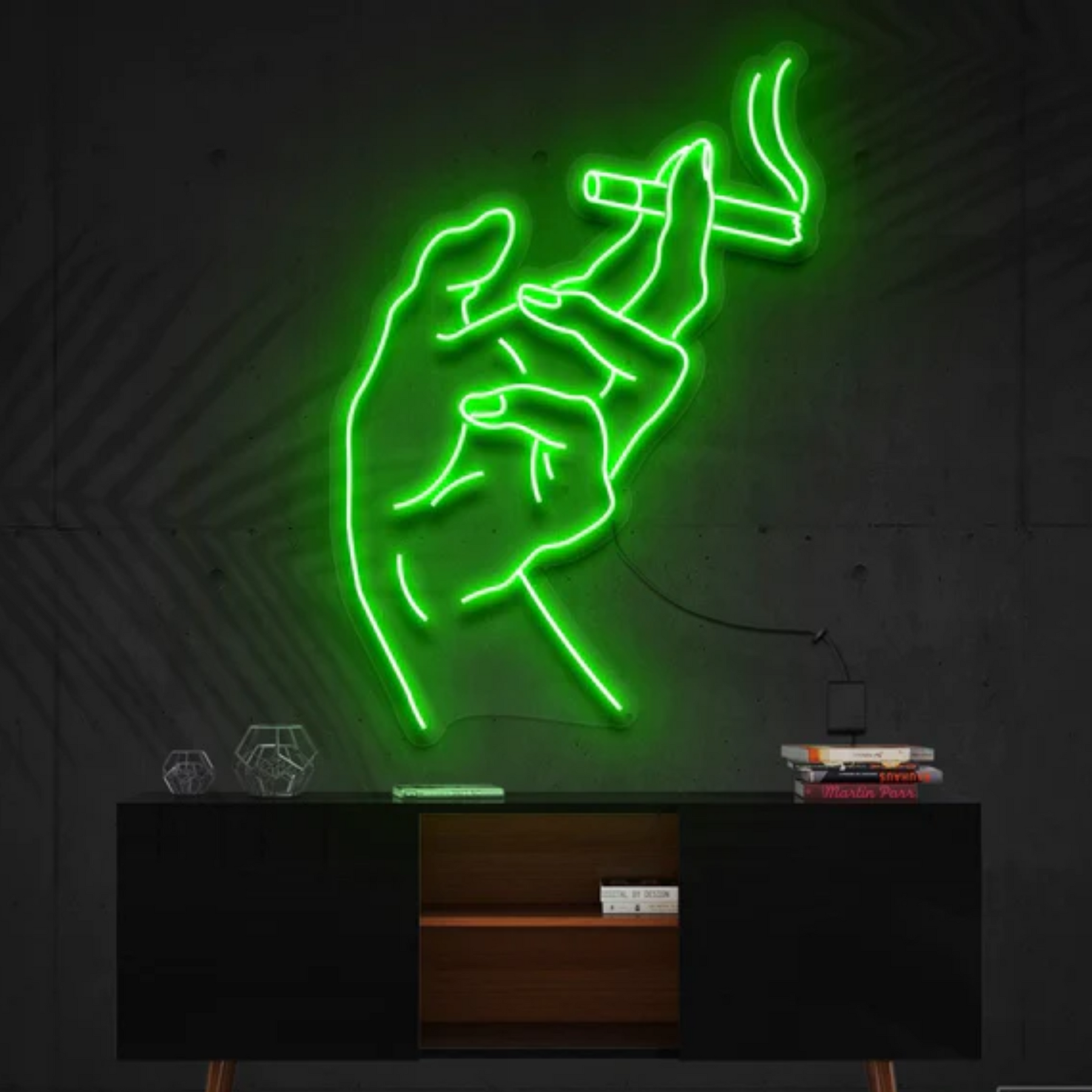 Smoker's Hand Neon Sign