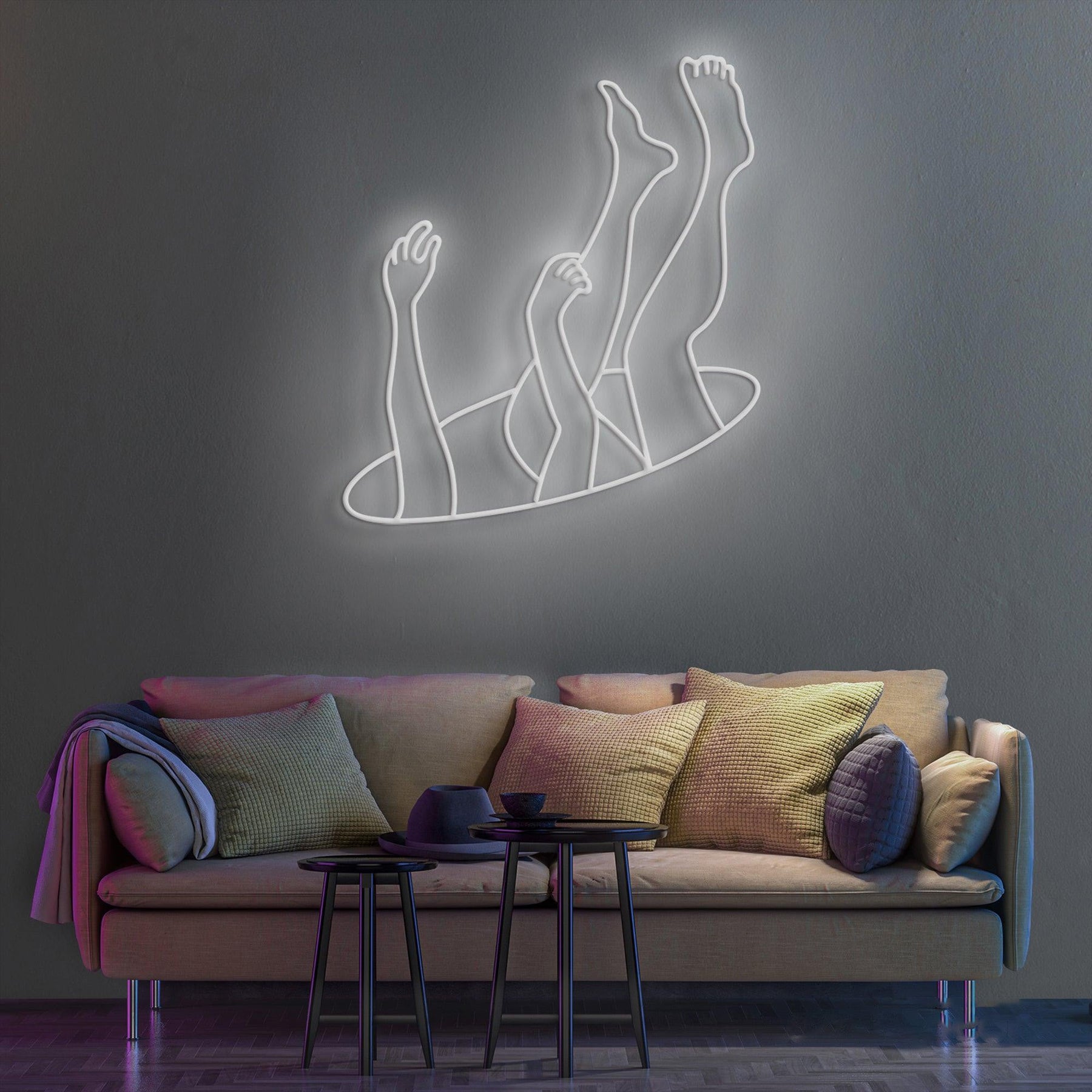 Falling Neon Sign