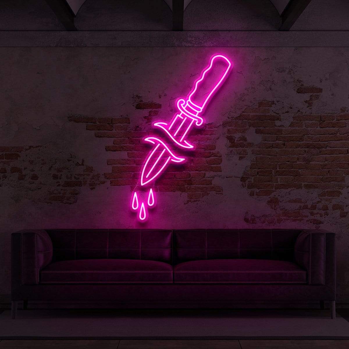 Dripping Dagger Neon Sign