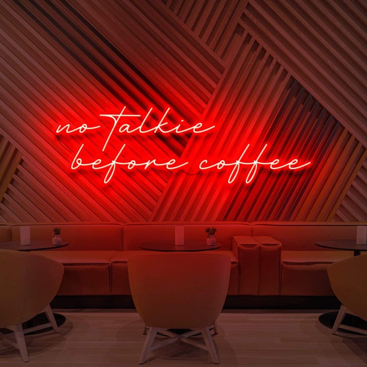 No Talkie Before Coffee Neon Sign