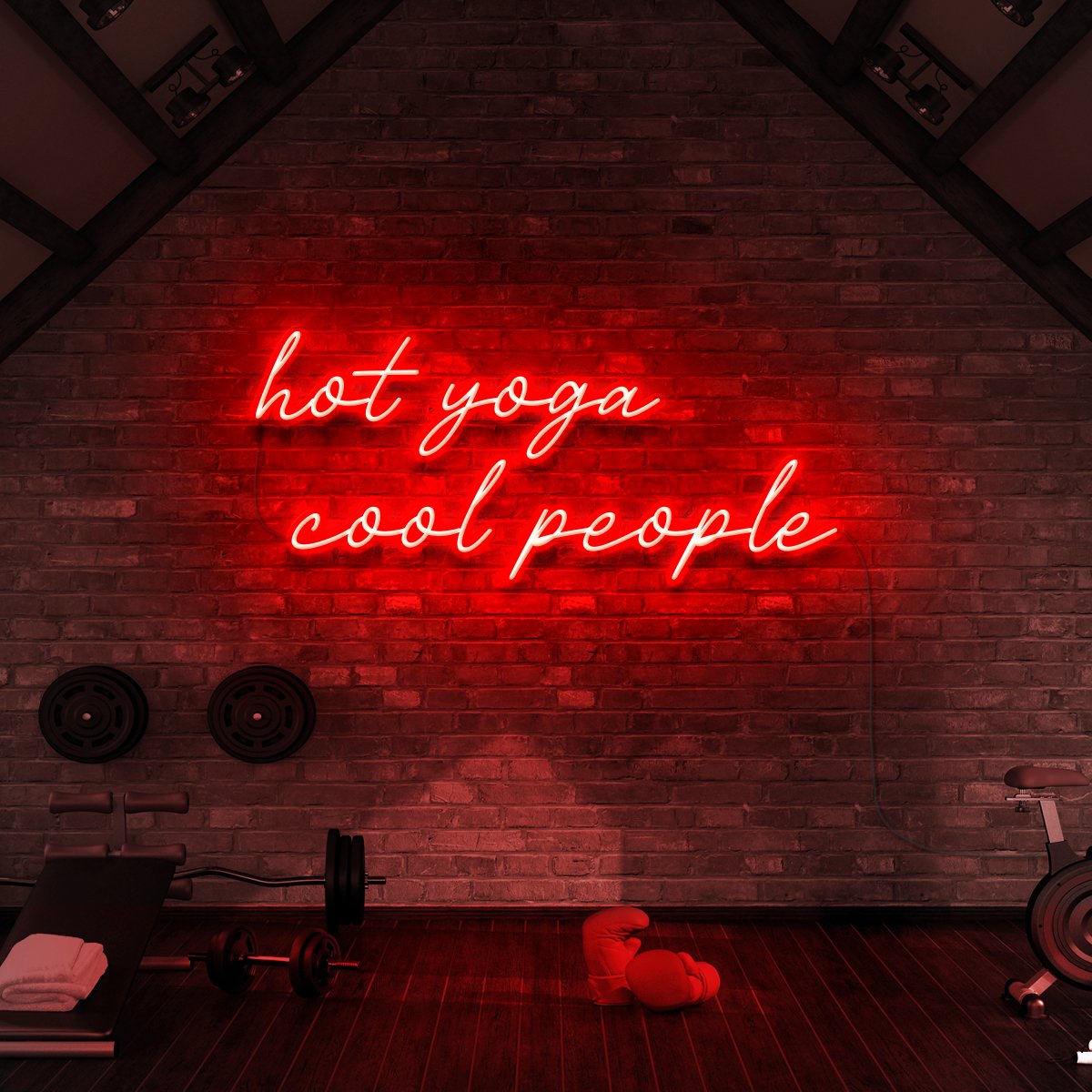 Hot Yoga Cool People Neon Sign