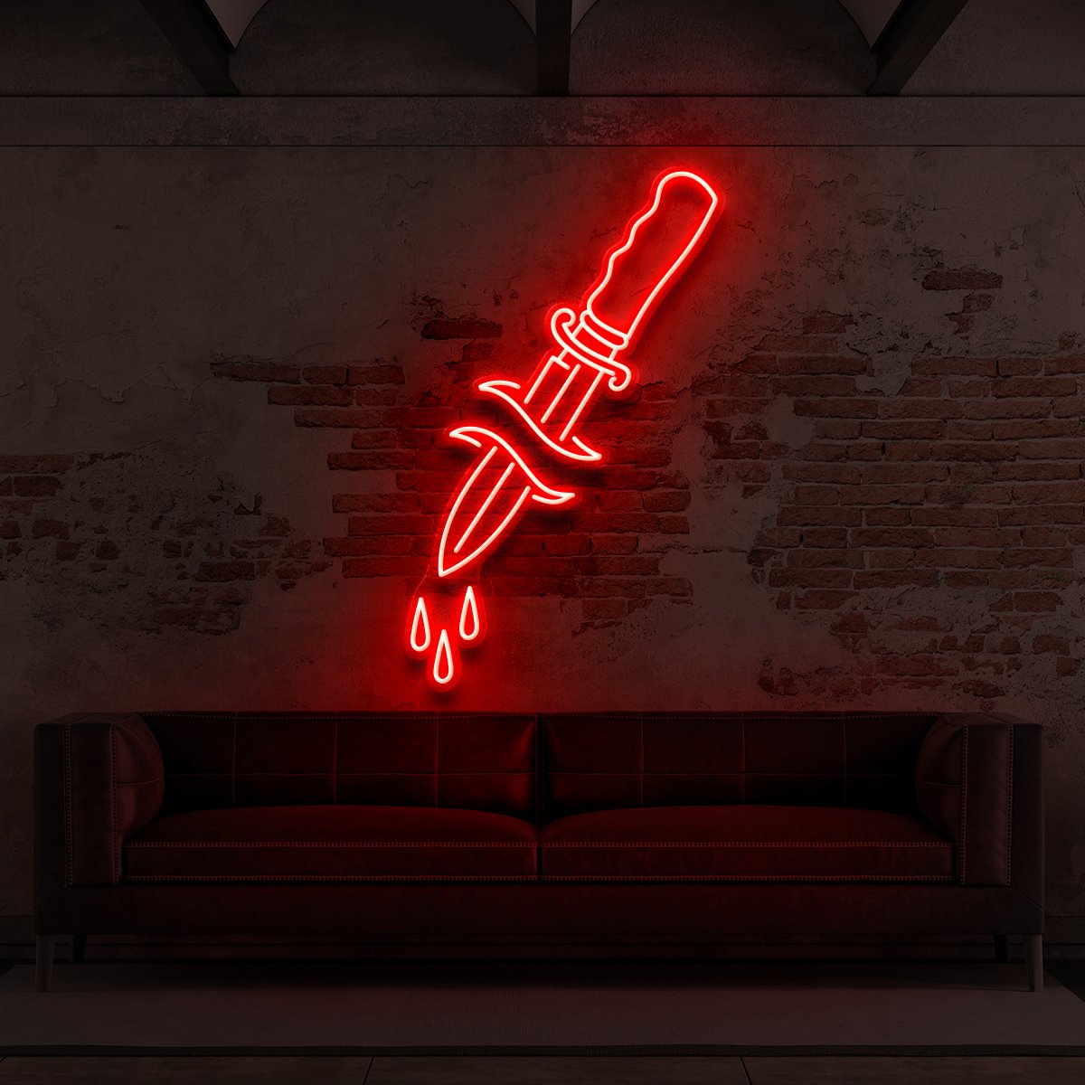 Dripping Dagger Neon Sign