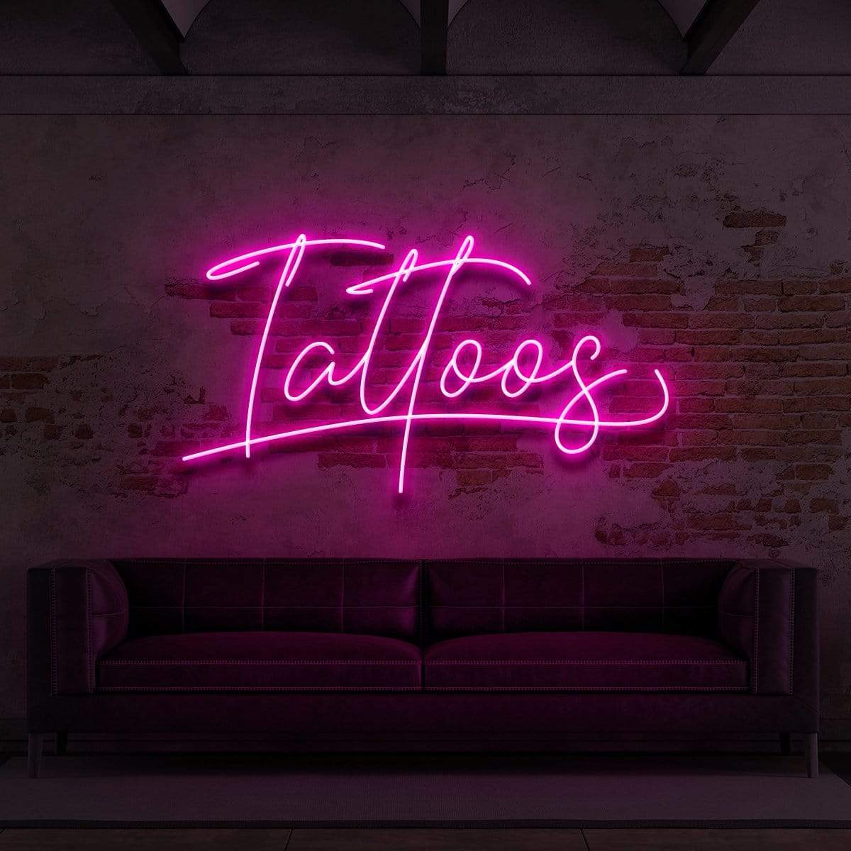 Tattoos Cursive Neon Sign