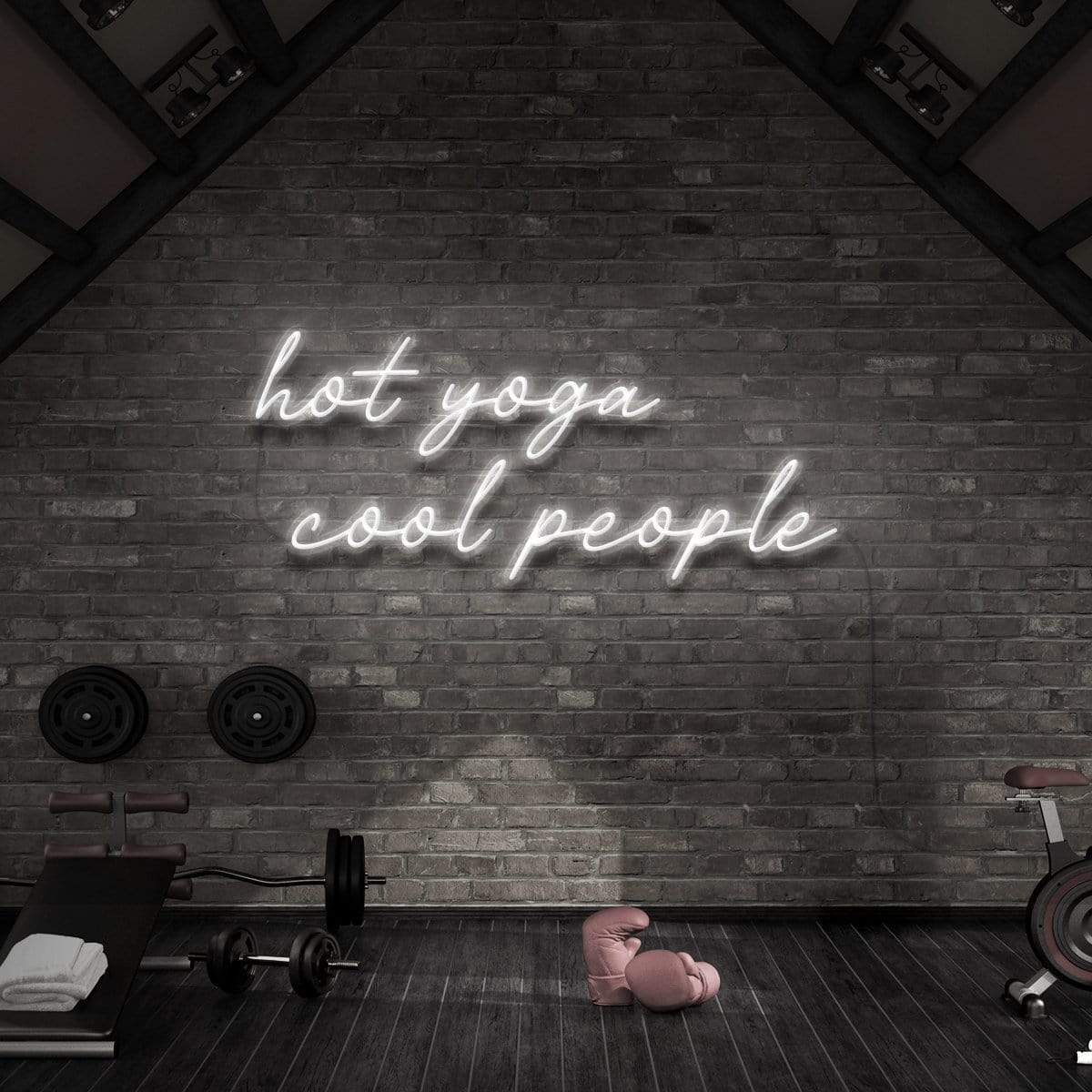 Hot Yoga Cool People Neon Sign