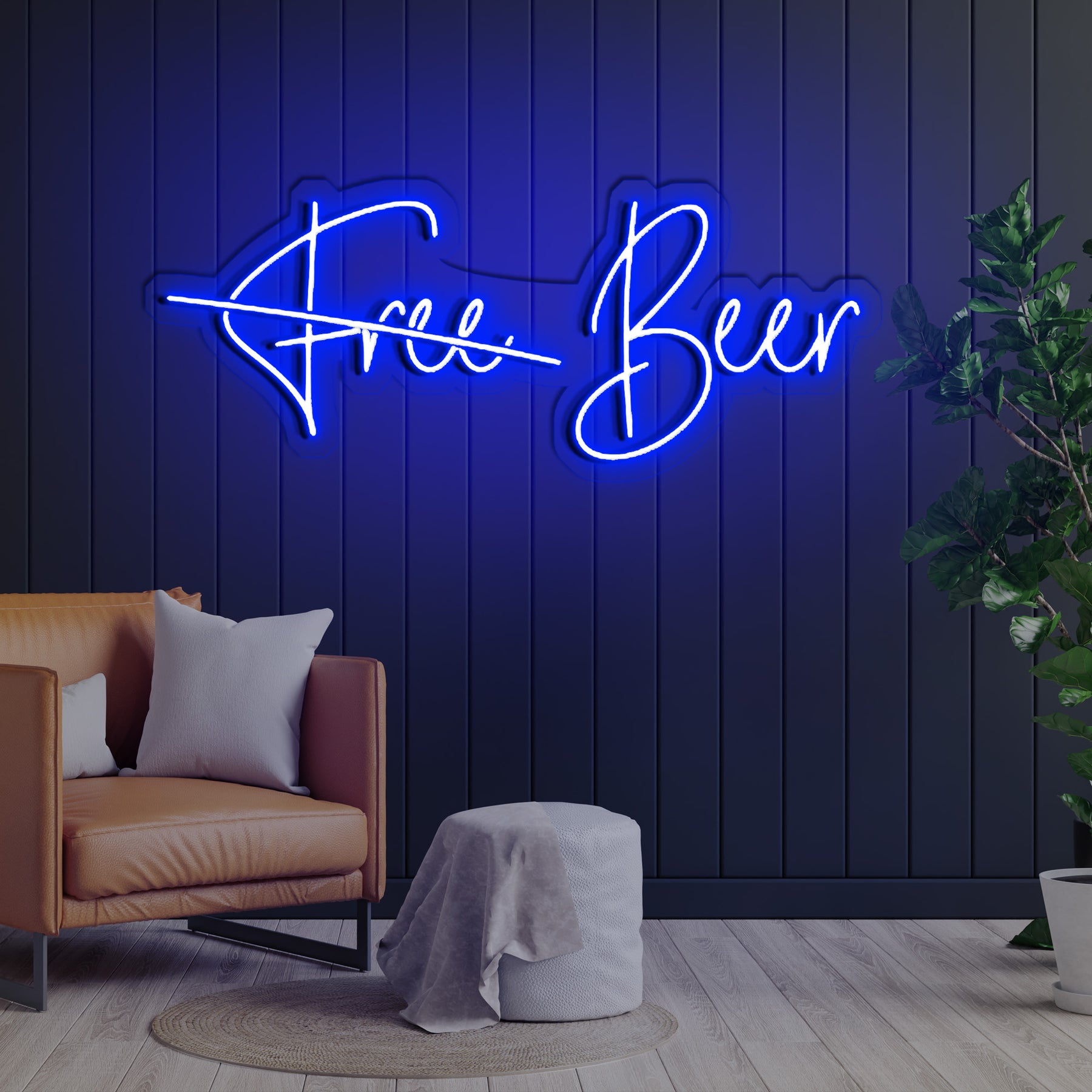 Free Beer Neon Sign