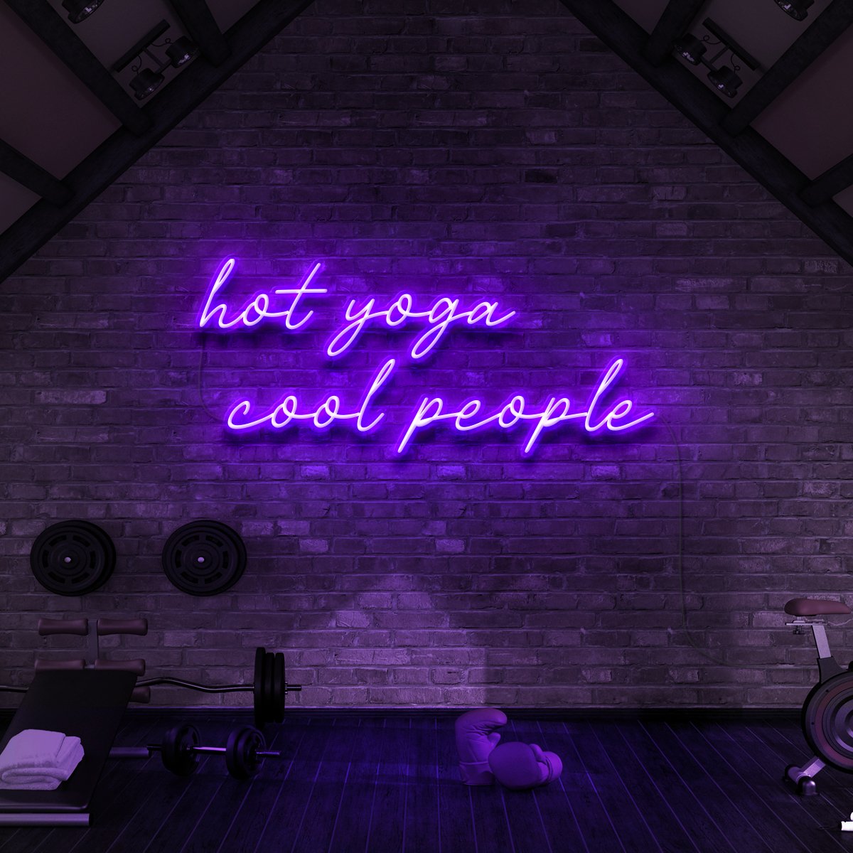 Hot Yoga Cool People Neon Sign