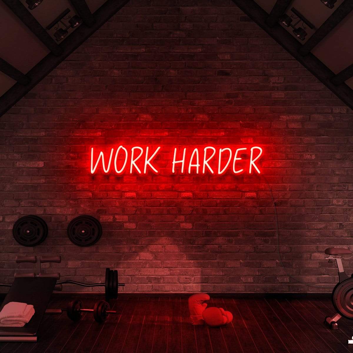 Work Harder Neon Sign