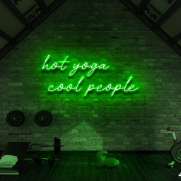 Hot Yoga Cool People Neon Sign