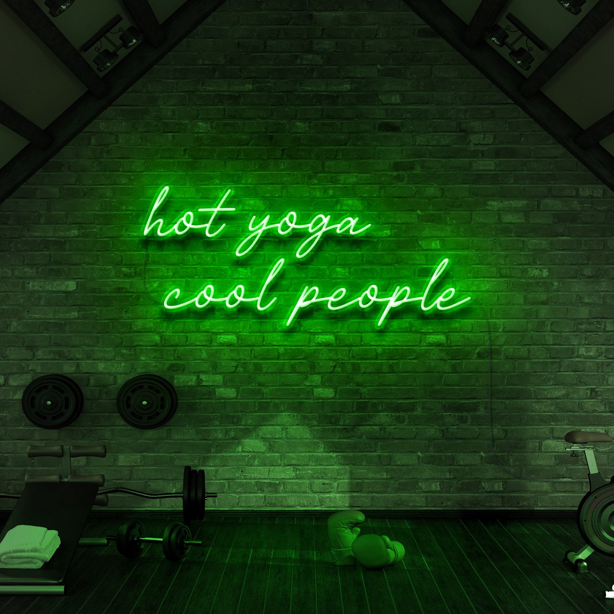 Hot Yoga Cool People Neon Sign