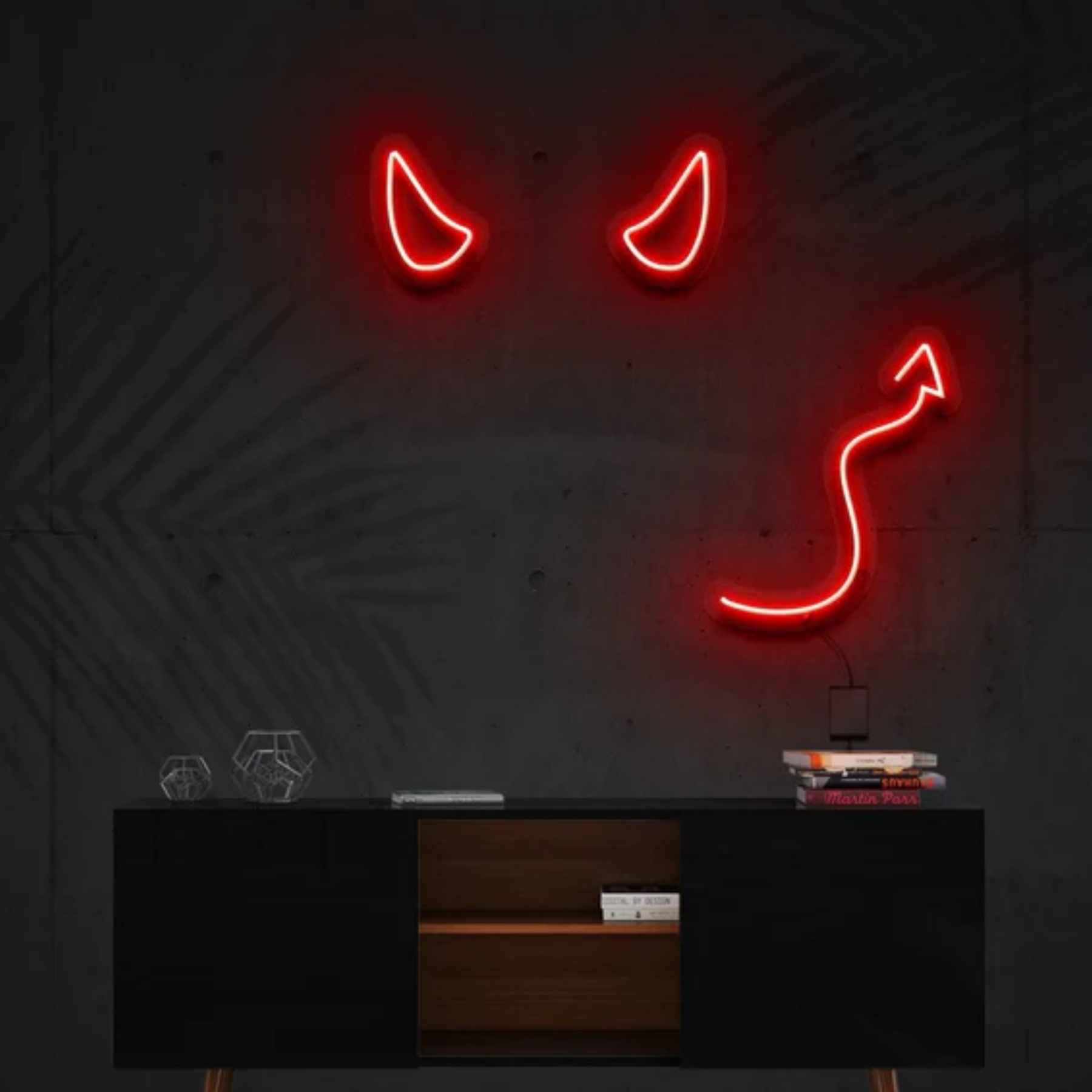 Devil Horns Neon Sign