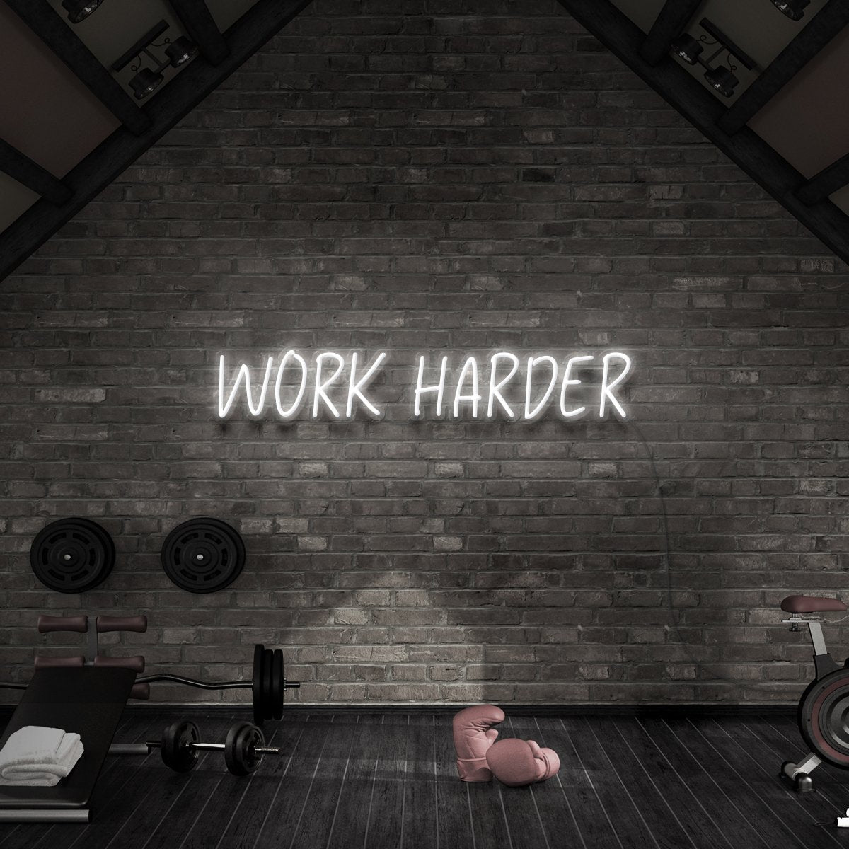 Work Harder Neon Sign