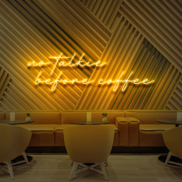 No Talkie Before Coffee Neon Sign