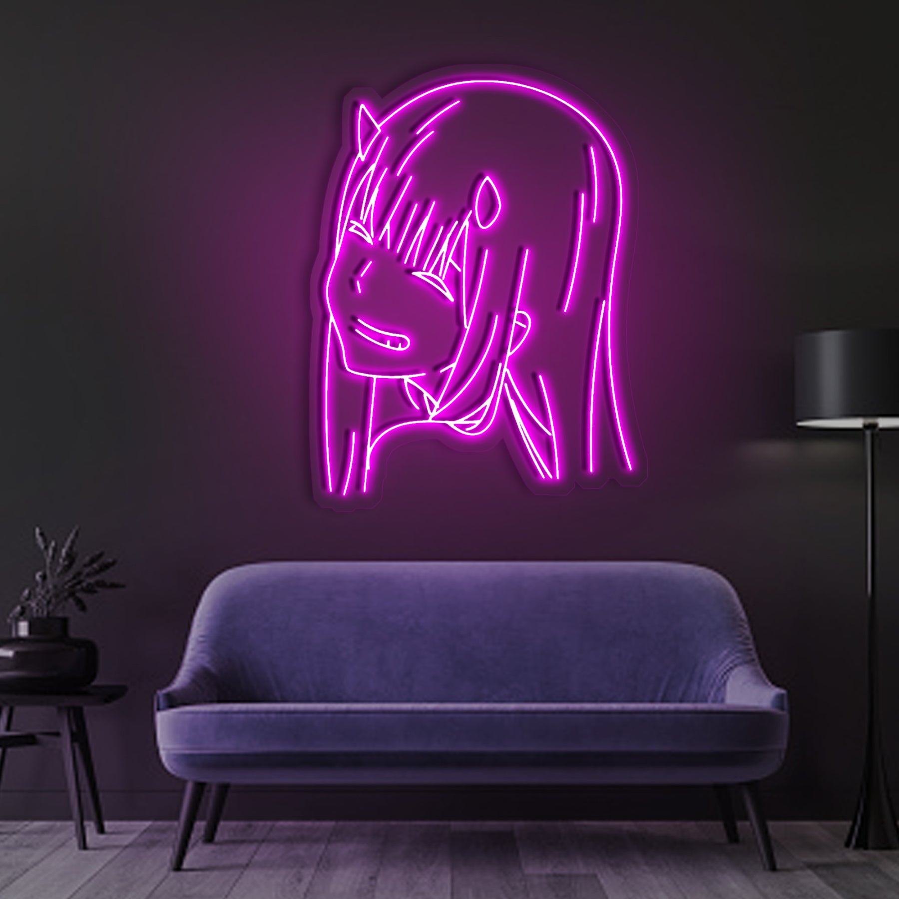 Kawaii Anime Face Neon Sign