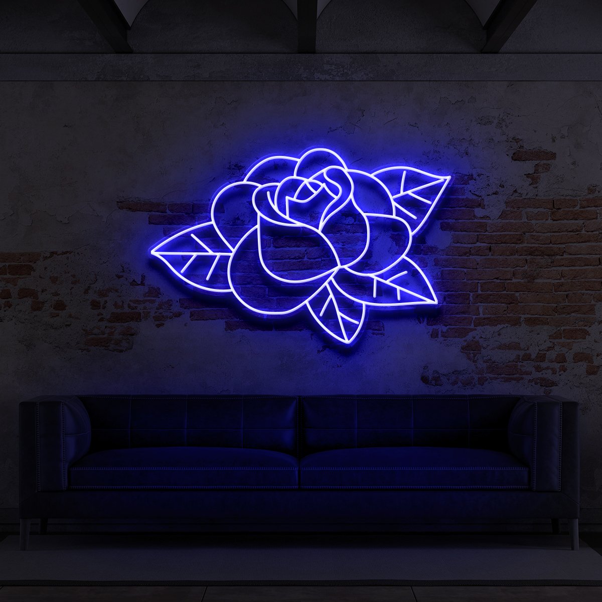 Old School Rose Neon Sign