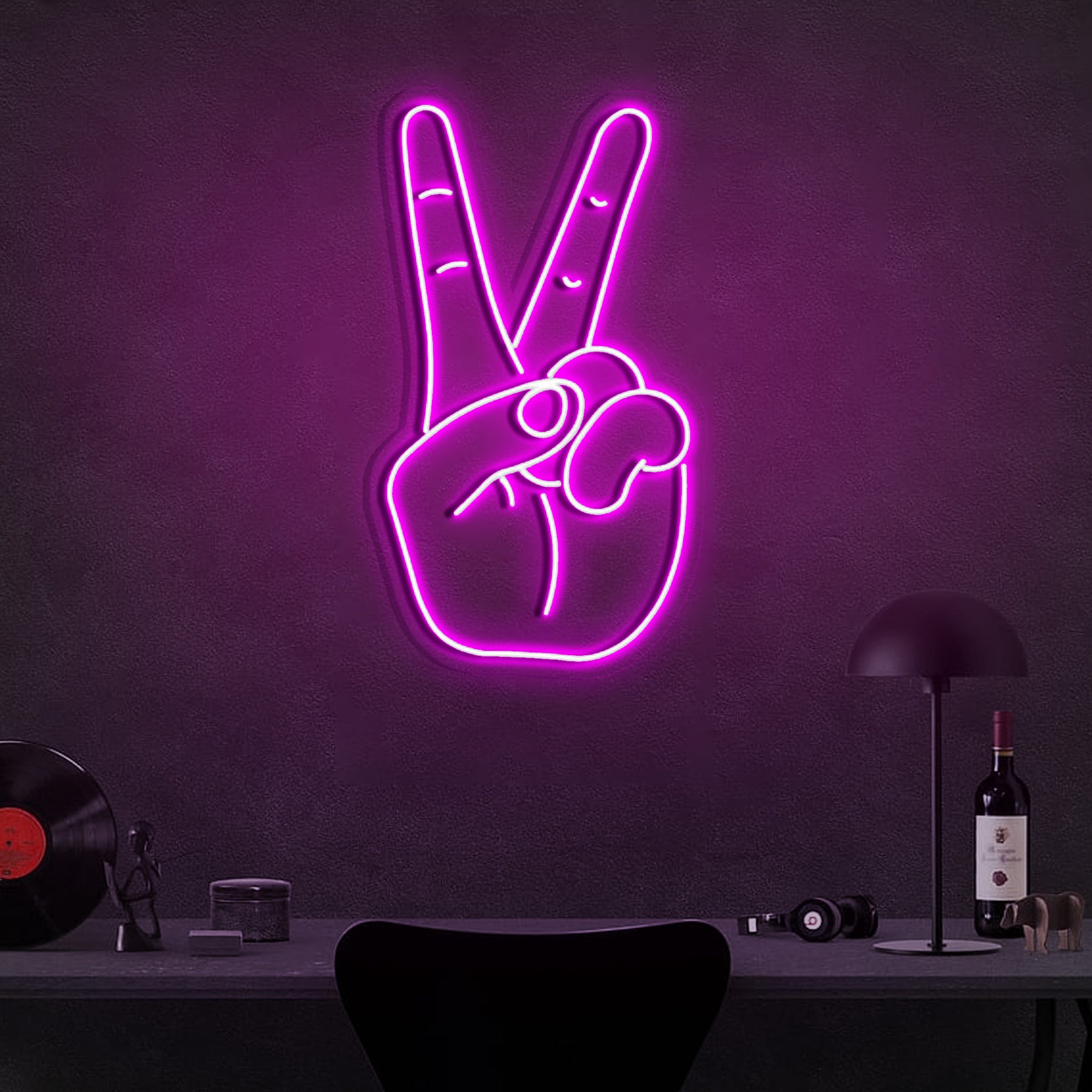 Peace Sign Neon Sign