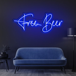 Free Beer Neon Sign