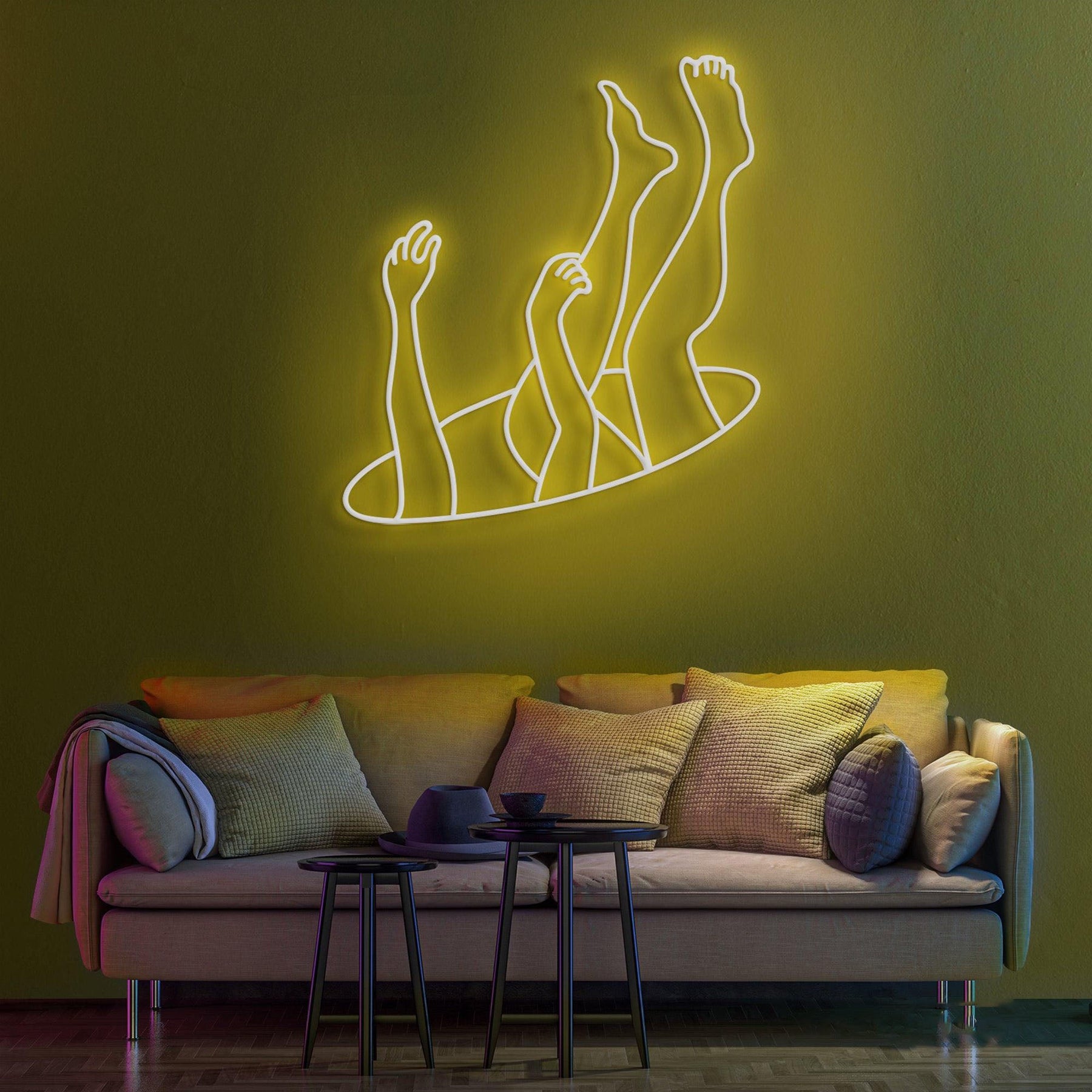 Falling Neon Sign