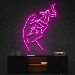 Smoker's Hand Neon Sign