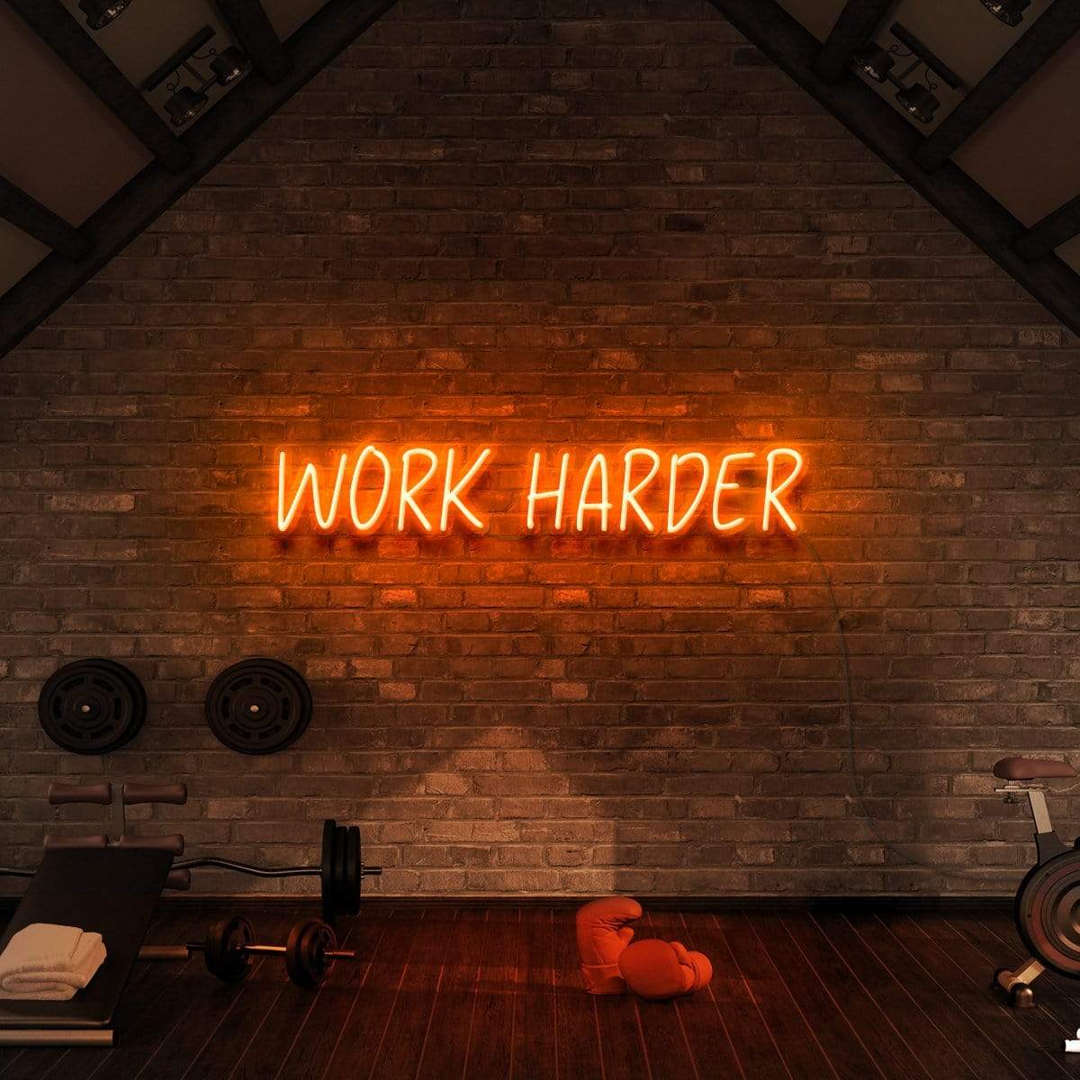 Work Harder Neon Sign