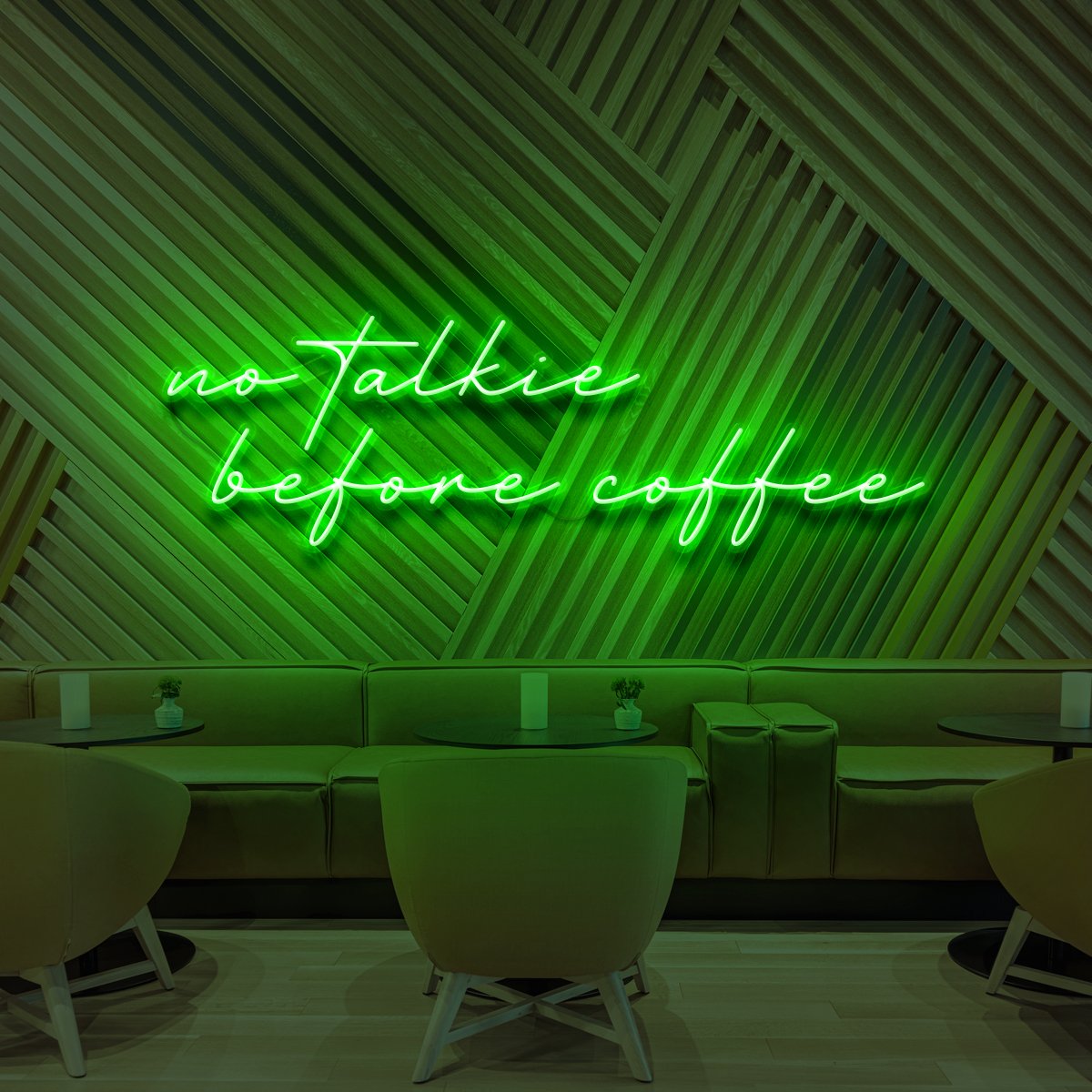 No Talkie Before Coffee Neon Sign