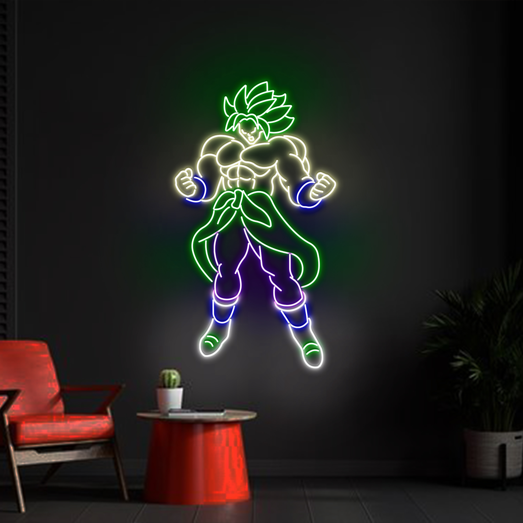 Dragon Ball Neon Sign Songoku Hanging Decor