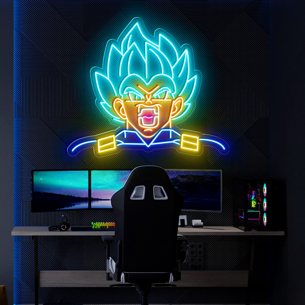 Vegeta Dragon Ball Z Neon Sign Anime Wall Decor Signboard