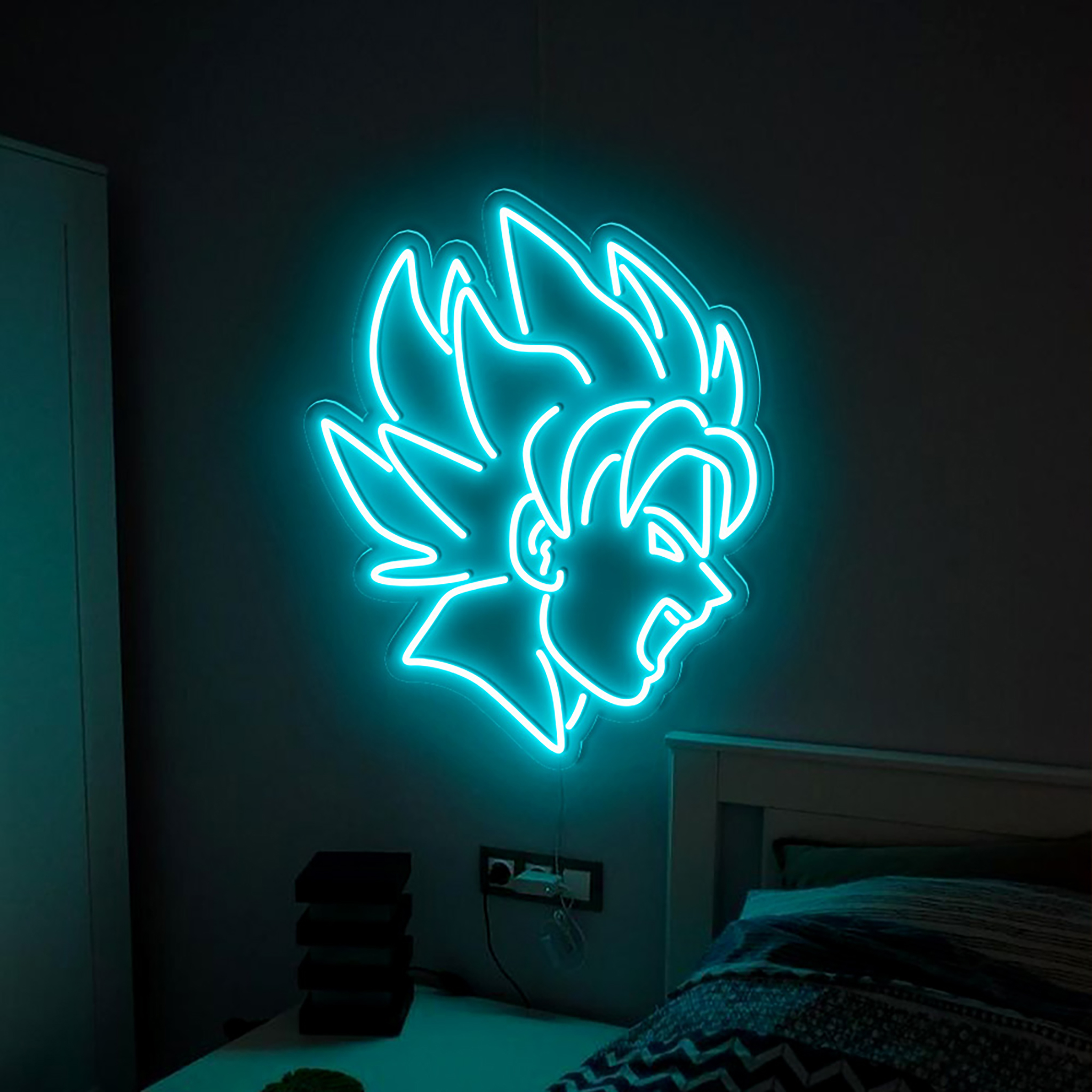 Songoku Head Neon Sign Dragon Ball Z LED Wall Decoration