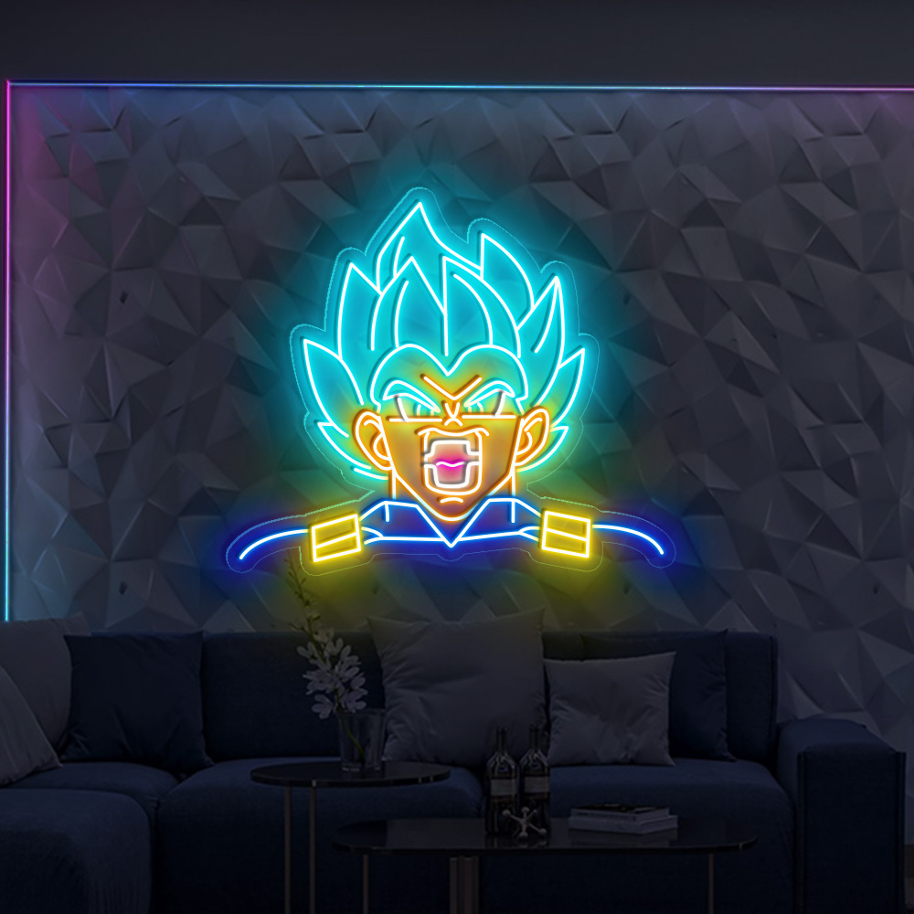 Vegeta Dragon Ball Z Neon Sign Anime Wall Decor Signboard