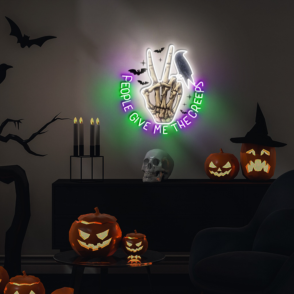 Spooky Season UV Sign Halloween Wall Decor