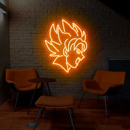 Songoku Head Neon Sign Dragon Ball Z LED Wall Decoration