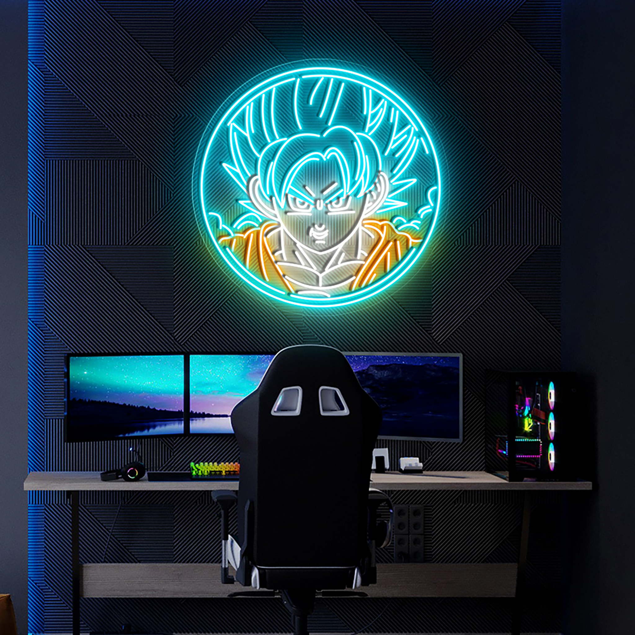 Songoku Neon Sign Dragon Ball Goku Wall Art