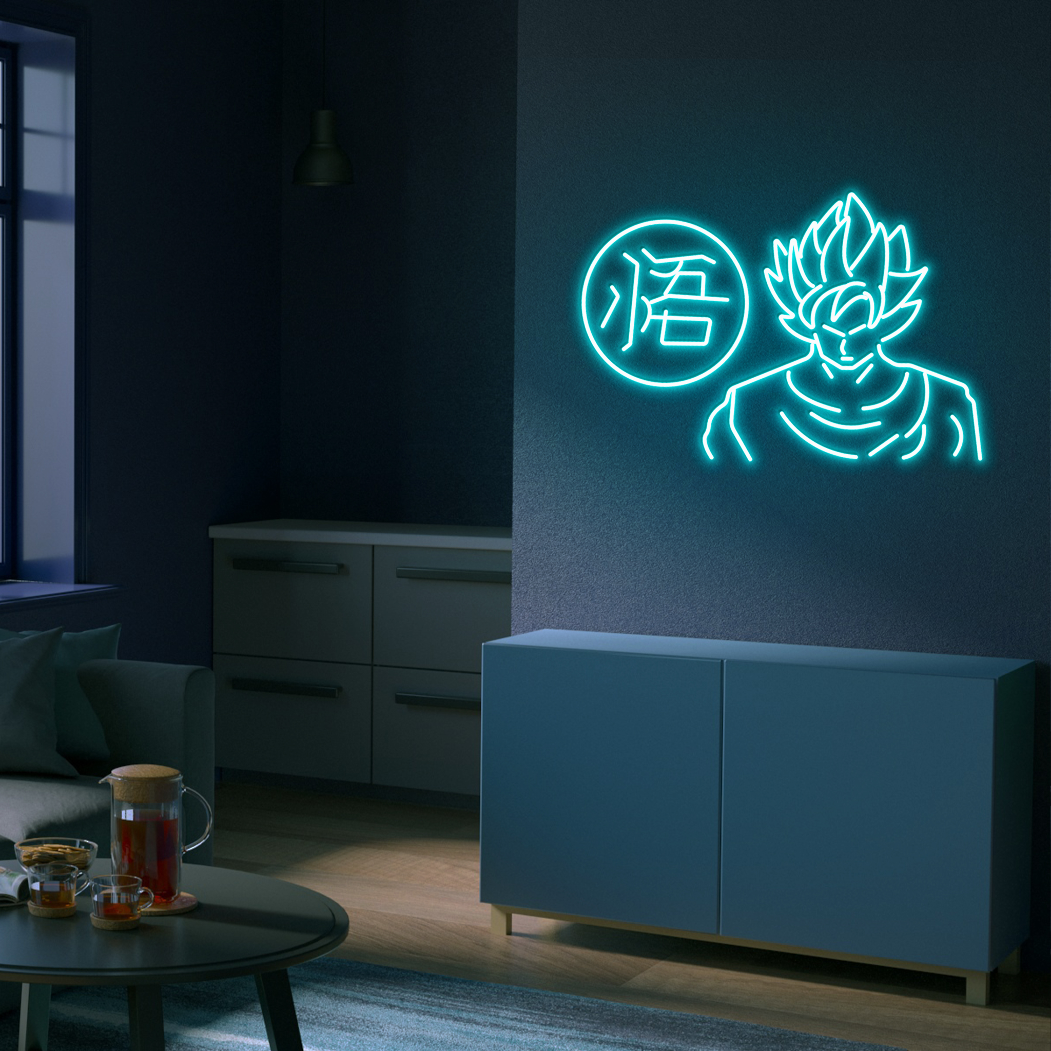 Songoku Neon Sign Dragon Ball Decor Wall Art