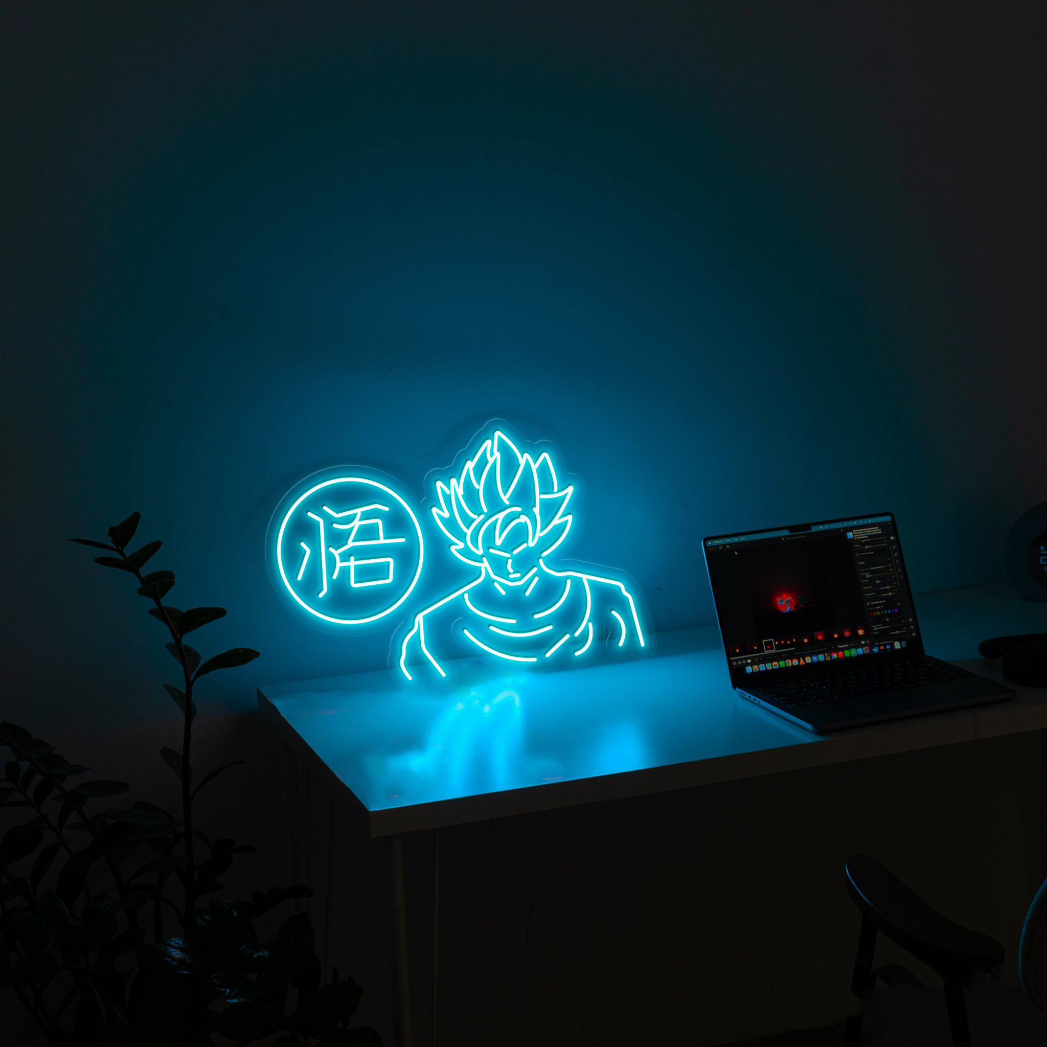 Songoku Neon Sign Dragon Ball Decor Wall Art