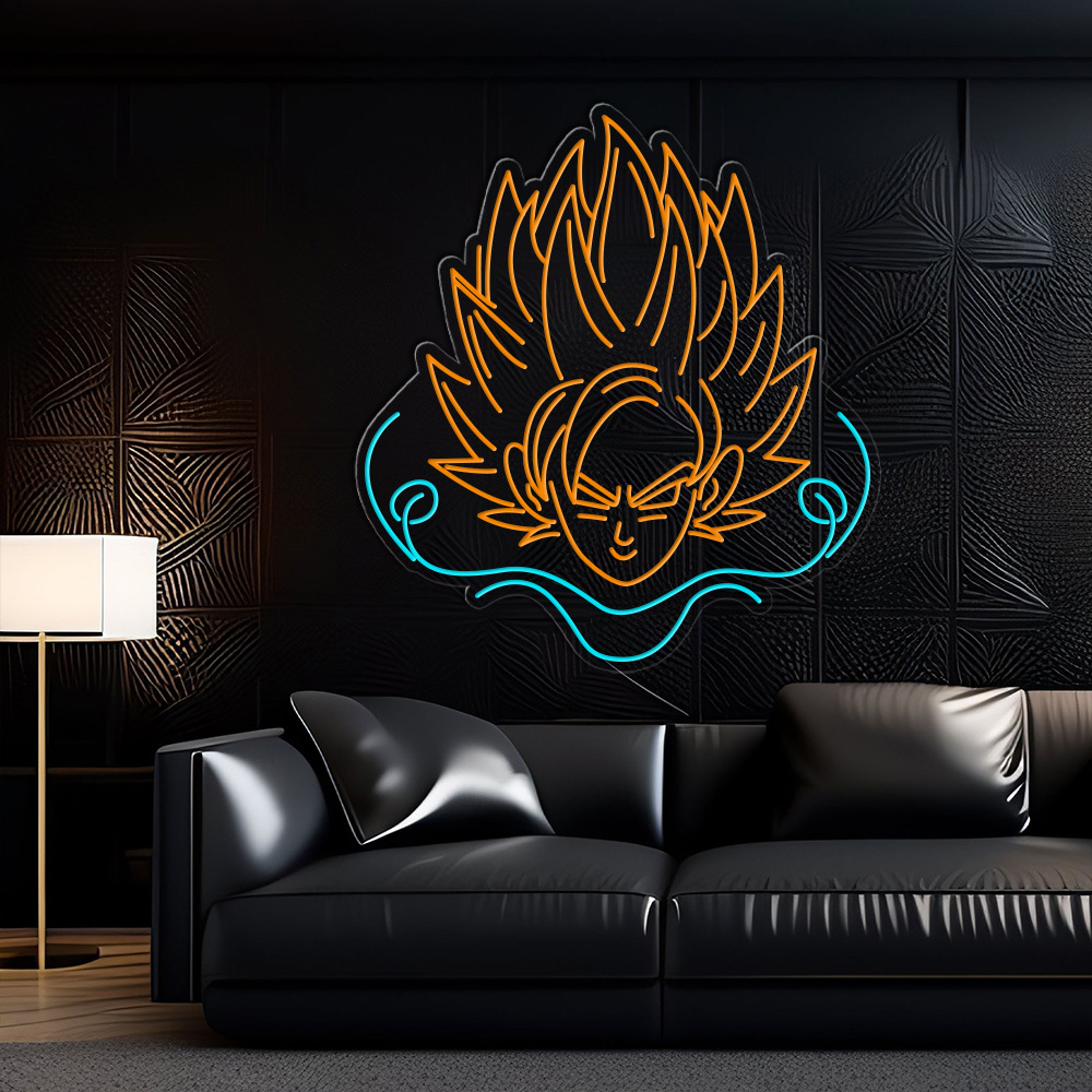 Super Saiyan Neon Sign Dragon Ball Z Wall Art Decor